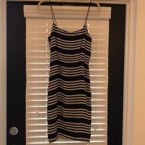 J.CREW Navy and White Striped Dress